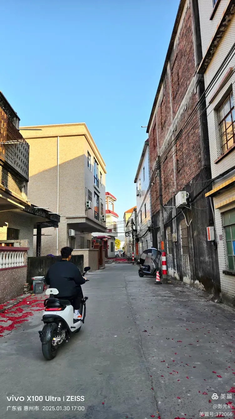 中国广东惠州惠东新农村芙蓉村蛇年初二风景